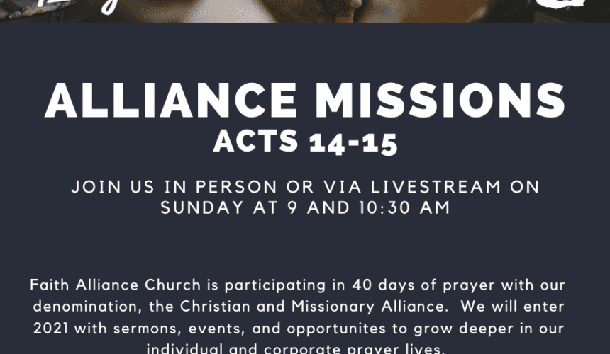 40 Days of Prayer // Alliance Missions